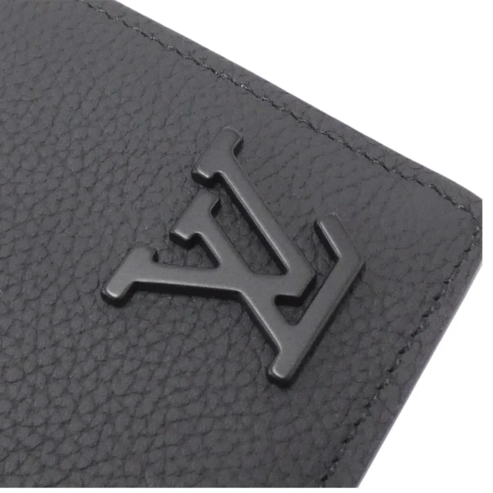 Authentic Louis Vuitton Porte-Feuille Brazza Black Leather Long Wallet